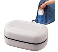 Travel Container - Dish Case with Drain Tray, Portable Backpackking Holder, Leakproof Removable Layer Design | Lightweight Box for Shower Camping Traveling Business Trips Outdoor Gym Us