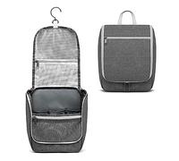 Travel Cosmetic Organizer for Women, Trousse de Toilette à la Mode, Trousse de Maquillage Portable à séparation sèche et Humide, Ideal Women's Gift and Makeup Storage(Grigio)