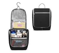 Travel Cosmetic Organizer for Women, Trousse de Toilette à la Mode, Trousse de Maquillage Portable à séparation sèche et Humide, Ideal Women's Gift and Makeup Storage(Noir)