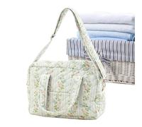 Travel Diaper Bag Quilted Cotton Blend Storage Tote Pouch with Multi-Pocket | Tote Bag for Women for Work Gym School Beach Hospital Nursery Office Shopping