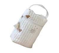 Travel Diaper Organizer Bag Soft Cotton Storage Case - Care Pouch System | Lightweight Zipper Infant Essentials Packing Holder Outdoor Family Travel Nursery Supply Organizer Compact Porta
