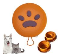 Travel Dog Bowls - Reiseschalen | Silikon Faltbare Silikonpuppe | Feeder-2-in-1-Verschüttungsproof Non-Slip Silicon Falthundschale für Camping-Wanderrücken im Freien im Freien