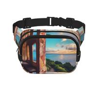 Travel Dreams Sac banane carré double couche avec sangle réglable pour activités de plein air, noir, taille unique, Noir , Taille unique