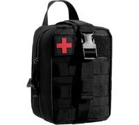 Travel Emergency First Aid Bag,Molle Multifunctional First Aid Pouch,Detachable Tactical Medical Bag For Outdoor Activities,Black,Minimalist