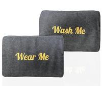 Travel Fanatics Sac à linge en toile - Sac à linge sale double face pour voyage - Sac à linge lavable avec côtés propres et sales - Wash Me & Wear Me - Noir