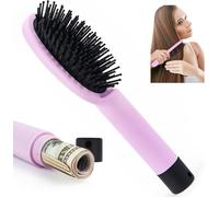 Travel Hair Brush,Labs Hair Brush with Secret Compartment,Deflection Brush for Hiding Money Small Jewelry Portable Hair Brush for Travel or Home