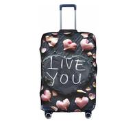 Travel I Love You Words With Hearts Housse de protection pour valise 45,7 à 81,3 cm, blanc, Small