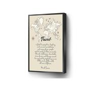 Travel is Fatal to Prejudice Quote Canvas, Inspirational World Map Art for Study or Library(Framed,08x12inch(20x30cm))