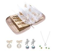 Travel Jewelry Bag - 1x Multifunctional Jewelry Organizer, Ring Bag Pouch, Portable Binder Organizer | Space-Saving Organization Bags With Transparent Pockets For Bracelet, Rings, Necklaces, Earring