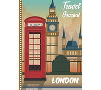 Travel Journal London: Diary or Notebook, 108 pages ILLUSTRATED, Holiday Activity Book to Be Filled, Diary Book for his Travel, Gift to Offer