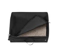 Travel Litter Box Portable Pliable Cat Litters Rangement avec Couvercle et Poignée, Transporteur de Litter pour Camping Pet Litter Carriers Imperméable pour Voiture, Maison, Campings, Airplane, Noir