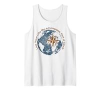 Travel Live by Compass Not Clock Adventure Retirement Débardeur