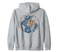 Travel Live by Compass Not Clock Adventure Retirement Sweat à Capuche