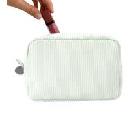 Travel Makeup Bag - 22x15x9cm Polyester Portable Toiletry Organizer, Large Capacity Aesthetic Zipper Pouch Carrying Essentials | Gym Beach School Camping Outdoor Cosmetic Storage