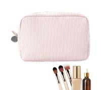 Travel Makeup Bag, Large Capacity Portable Toiletry Bag, Lightweight Space Saving Design, Cosmetic Organizer Zippered Pouch, for Gym, Beach, School, Vacation, Bedroom, Home