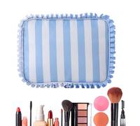 Travel Makeup Bag, Ruffle Makeup Bags, 10x4.49x7.8 inches Multi Functional Cosmetic Storage Pouch, Toiletry Organizer for Gym, Commute, Business Trip, Backpacking and Vacation