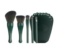 Travel Makeup Brush Set - Perfect Application Anywhere | Professional Retractable Cosmetic Tool Applicator Corrugated Nylon Wool | For Concealers Blush Lip Loose Powder Eye Shadows Foundation Portable