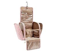 Travel Makeup Storage Bag, Large Capacity Hangable Makeup Organizer, Travel Cosmetics Pouch, Waterproof Toiletry Case with Foldable Design, Cosmetic Bag for Women Business Trip Vacation Hotel Bathroom
