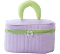 Travel Makeup Train Case Makeup Cosmetic Case Organizer Portable Artist Storage Bag with Cute for Women Girls(Purple)