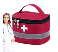 Travel Medicine Organizer, Small Pill Bottle Case, Zippered Carrying Pouch, Compact Interior Compartments, Convenient for Trips, Daily Use, and Home Medication Storage