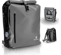 Travel-Monster Sacoche de vélo 3 en 1 - Imperméable et réfléchissant - Sac à bandoulière et sac à dos - Idéal pour le vélo - 25L