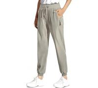 Travel Pants for Women Plus Size, Stretch Active Pants for Women Over 50 for Travel, Hiking, Daily Wear, Sports (Khaki-B,TG)