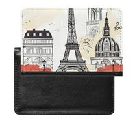 Travel Paris Étui de protection pour passeport avec blocage RFID - Porte-carte d'identité - Portefeuille de voyage sécurisé pour tickets de passeport, cartes de crédit, style, taille unique, Style :,