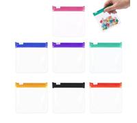 Travel Pill Bags with Slide Lock 7 Colors Clear Zippered Pill Pouch