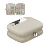 Travel Pill Organizer - 7 Compartments Storage Container With Reminders | Travel Pill Holder For Home Work School College Long Road Trip Business Hotel Car Commute