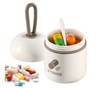 Travel Pill Organizer, Portable Medicine Box, Design Compartments Supplements, Handheld Medicine Holder for Cod Liver Oil, Daily, Seniors Use, 1.38x1.85 Inches