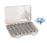 Travel Pill Organizer, Tablet Supplement Holder, Pharmacy Travel Dispenser, Portable Airtight Medicine Case, Ideal fr Home Work Use, Convenient and Secure for Storing Pills & Supplements