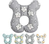 Travel Pillow For Baby,Head And Neck Support Pillow For Travel,Sleeping Pillows For Baby Support For Car Seat Stroller,Grey Star Design