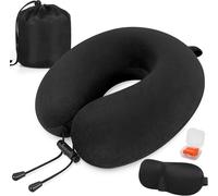 Travel Pillow,Memory Foam Cervical Pillow,Essential Neck Support Pillow For Travel,Carry Bag Included,Ear Plugs And Sleep Mask.[T28]