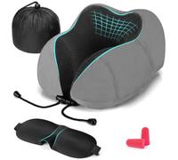 Travel Pillow,Memory Foam Cervical Pillow,Essential Neck Support Pillow For Travel,Sleep Mask,Ear Plugs And Carry Bag.[T47]