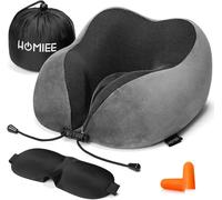 Travel Pillow,Memory Foam Cervical Pillow,Essential Neck Support Pillow For Travel,Sleep Mask,Ear Plugs And Carry Bag.[T44]