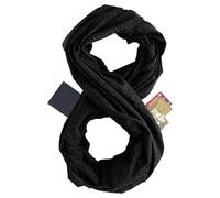 Travel Scarf, Lightweight Neck Scarfs with Hidden Zipper Pocket, Secure Fashion Wrap for Women and Men, Airplane Travel, Outdoor Adventures, 70.87x9.84 inches, Black