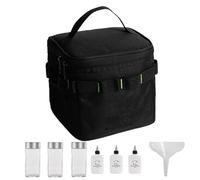 Travel Seasoning Containers, Portable Seasoning Set with 6 Bottles, Salt and Pepper Shakers, Seasoning Condiment Distributeur for Outdoor Travel, Camping, BBQ, Picnic, and Cooking