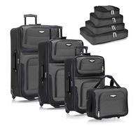 Travel Select Bagage Vertical Extensible Amsterdam, Gris, 8-Piece Set, Ensemble de 2 pièces