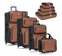 Travel Select Bagage Vertical Extensible Amsterdam, Orange, 8-Piece Set (15/21/25/29/Packing Cubes), Ensemble de 2 pièces