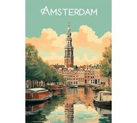 Travel serie - Amsterdam: Decorative book vintage travel