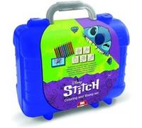 Travel Set - Multiprint - 42134 - 5 Tampons Stitch. 10 Crayons