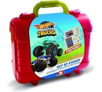 Multiprint – Set de voyage 42143 – 5 tampons Hot Wheels et 10 crayons – Bleu G