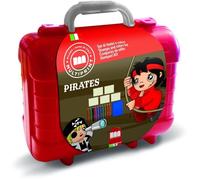 Travel Set - Multiprint - 42927 - 5 Tampons Les Pirates, 10 Crayons Marron