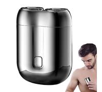 Travel Shaver 7x5.4cm, Portable Waterproof Electric Face Trimmer, USB Rechargeable Dry Wet Shaver for Nose, Eyebrow, Head, Body Grooming for Men