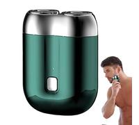Travel Shaver - Shavers électriques pour homme | Double-Head Motor Electric Shaver Pocket Size Rotary Shaver Waterproof Face Storm Shaver For Wet And Dry Use