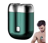 Travel Shavers for Men*1 - Portable Shaver For Men, 2024 Double-Head Beard Shaving Buzzer, Pocket Size Rotary Electrical, Waterproof Face Storm Shaver Rechargeable For Wet & Dry Use