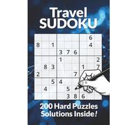Travel Sudoku Book with 200 Hard Sudoku Puzzles: 4x6" Small Pocket Size Sudoku Book | Travel Sudoku Game | Solutions Inside Book