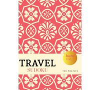 Travel Sudoku - Hard - 100 Puzzles: Pocket Sudoku Puzzle Book for Adults - Compact Size - Red Ethnic Pattern