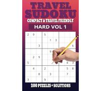 Travel Sudoku Hard VOL 1: 200 Puzzles + Solutions compact & travel friendly.