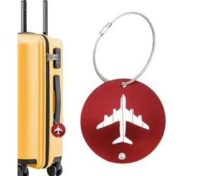 Travel Tags Round Name Card - Aluminum 6x6cm | Gold Luggage Label For Suitc